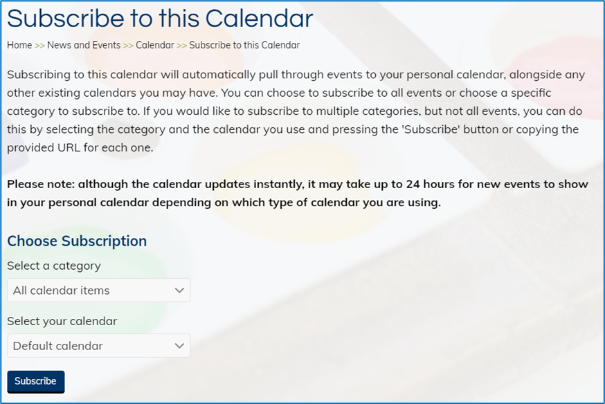 How to create calendar events – Primarysite Help Centre